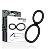 Addicted Toys Adjustable Dual Silicone Rings Flexible Juodas 3.8/5.8cm