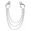 Affix Triple Chain Adjustable Nipple Clamp System - Sidabrinis Finish