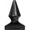 All Black All Juodas Anal Priedas 20.5 cm - Smooth Grooved Silicone Plug