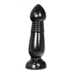 All Black All Juodas Champagne-Shaped Intimate Plug 27.5 cm Juodas