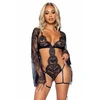 Allure All Romance Body &amp; Jacket Set Juodas - Elegant Lace Ensemble S/M