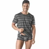 Anais Men Accesories ANAIS MEN AEGIS T-Shirt XL Pilkas Checkered High-Quality Material