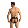 Anais Men Jock Anais Men Chill Jock Bikini XL - Juodas Mesh with Palm Print, Open Back