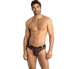 ANAIS MEN SLIP &amp; THONG ANAIS MEN CHILL Slip XL - Juodas Tulle Briefs with Colorful Print