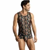 Anais Men Accesories ANAIS MEN POWER TOP XL - Sleeveless Modal Shirt with Skull &amp; Rose Print