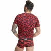 Anais Men Accesories Anais Men Savage Raudona Microfiber Animal Print T-Shirt Size S