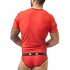 Anais Men Accesories ANAIS Men SOUL Microfiber T-Shirt Raudona &amp; Juodas - Size M, Perfect Fit