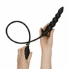 Anal Collection Inflatable Plug with Pump 20cm Juodas - Adjustable Beads System