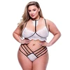 Baci 2-Piece Lace Strappy Bra &amp; Panty Set Queen Size, Juodas Trim