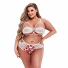 Baci Baltas Floral Lace Bra &amp; High-Waist Set Queen Size Elegant Design