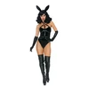 Dreamgirl Bad Girl Bunny S Juodas Costume Set by Bad Girl - Velvet &amp; Faux Leather