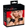 Bad Kitty Velvet Adjustable Handcuffs Juodas with Gold Details