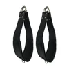 Mr Sling BDSM Leather Support Loops 60cm - Padded, Adjustable, Juodas, Metal D-Rings