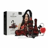 Bedroom Fantasies 8-Piece Lace &amp; Leather Look Bondage Set Raudona