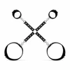 Bedroom Fantasies Cuffs &amp; Hogtie Set Juodas - Adjustable PU Leather System