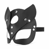 Bedroom Fantasies Kinky Kitty Leather Mask Juodas Adjustable Fit