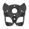Bedroom Fantasies Kinky Kitty Leather Mask Juodas Adjustable Fit