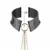 Bijoux Desire Metallique Bijoux Indiscrets Desir Metallique Juodas Adjustable Mesh Choker &amp; Chain