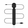BLAQ Digital Super Wand Juodas - XL Flexible Massage Device with Ekranas