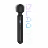 BLAQ Digital Super Wand Juodas - XL Flexible Massage Device with Ekranas