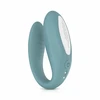 Bloom Jasmine C-Shape Vibrator Žalias - Soft Silicone, Swipe Control