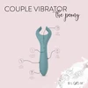 Bloom Peony Dual-Sided Couple Vibrator Žalias Silicone Atsparus vandeniui