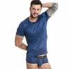 Anais Men Accesories Mėlyna ANAIS Men Naval Navy Mėlyna Mesh T-Shirt XL with Satin Stripes
