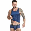 Anais Men Accesories Mėlyna ANAIS MEN Naval Top S Navy Mėlyna Mesh with Satin Stripes