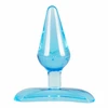 Blue Mėlyna EasyToys Flexible Mėlyna Plug with Butterfly Pattern and Suction Cup 7cm