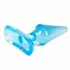 Blue Mėlyna EasyToys Flexible Mėlyna Plug with Butterfly Pattern and Suction Cup 7cm