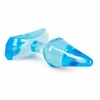 Blue Mėlyna EasyToys Flexible Mėlyna Plug with Butterfly Pattern and Suction Cup 7cm