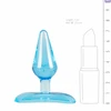 Blue Mėlyna EasyToys Flexible Mėlyna Plug with Butterfly Pattern and Suction Cup 7cm