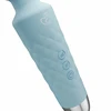 Blue EasyToys Mini Wand Vibrator Mėlyna - 18 Modes, USB Rechargeable, Silicone
