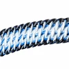 Blue Mėlyna Glas Curved Glass Intimate Device No. 5 - Transparent with Mėlyna Accents, Ribbed Shaft