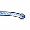 Blue Mėlyna Glas Glass Intimate Model No. 4 - Transparent with Mėlyna Spiral, Flat Base