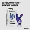 Blue Mėlyna Hueman Vibrating Silicone Ring with Remote Control - 10 Modes, Mėlyna