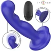 Intense Fun Mėlyna INTENSE Shorty Mėlyna Remote-Controlled Vibrator with Suction Cup 16cm