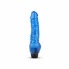 Blue Mėlyna Jelly Infinity Vibrator Mėlyna - Flexible Silicone Model with Veined Texture