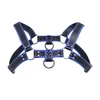 Xr Brands Mėlyna Master Series Bulldog Adjustable Harness Mėlyna Vegan Leather 40.5-52.75"