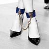 Ouch By Shots Mėlyna Ouch! Florence Collection Leg Cuffs Mėlyna - Adjustable Bonded Leather