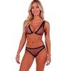 Passion Woman Sets Mėlyna PASSION Belissana Mėlyna Lingerie Set S/M - Sheer Bra &amp; Thong, Lace Detail