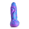 Mėlyna XR Brands Octophallus Silicone Fantasy Model Violetinė/Mėlyna 22cm
