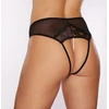 Allure Blushing Pearl Thong High Waist Sheer Mesh Juodas One Size