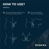 Boners Vibrating Ring with 10-Mode Stimulation System, Juodas, Flexible
