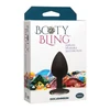 Doc Johnson Booty Bling Spade Intimate Plug Small Juodas with Gem Accent