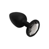 Doc Johnson Booty Bling Spade Intimate Plug Small Juodas with Gem Accent