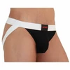 BURN 004 Men's Athletic Jockstrap Shiny Juodas/Baltas S - Comfort &amp; Style