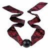 CalExotics Scandal Silicone Ball Gag with Juodas/Raudona Bow, 61cm