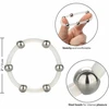 CalExotics Steel Beaded Silicone Performance Ring XL, 5 cm, Juodas