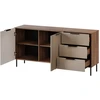 Cama Meble Cama Komoda 1 ALMERA 156x42x75 riešutmedžio/kašmyro spalvos